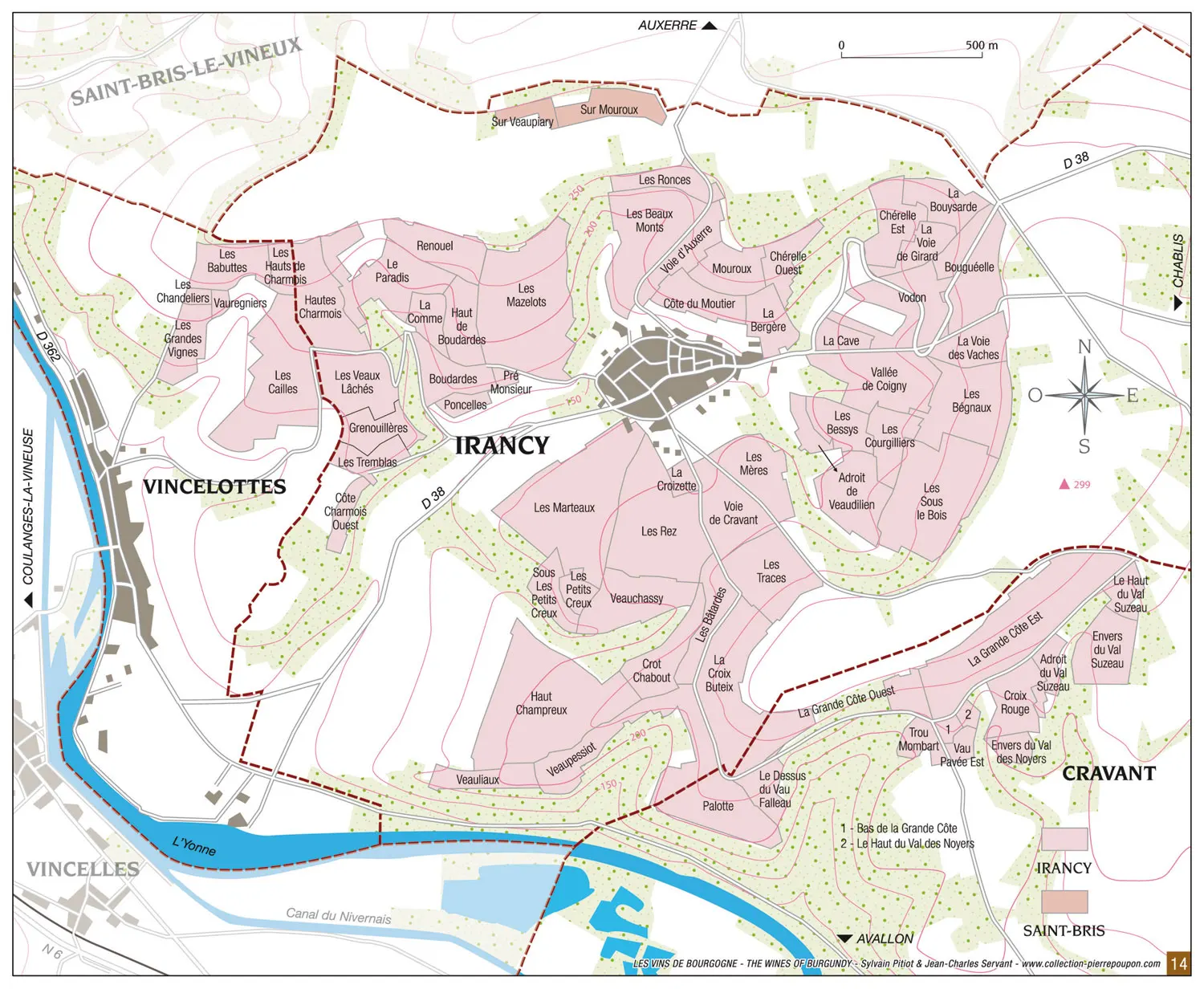 La Côte de Nuits Appellations des vins d'Irancy