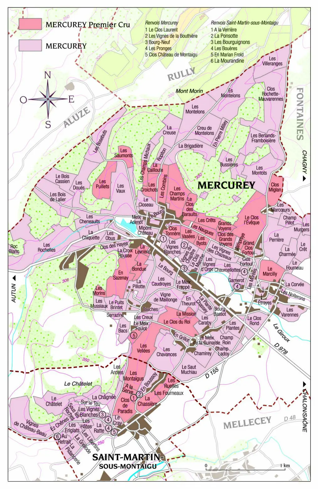 La Côte de Nuits Appellation des vins de Mercurey