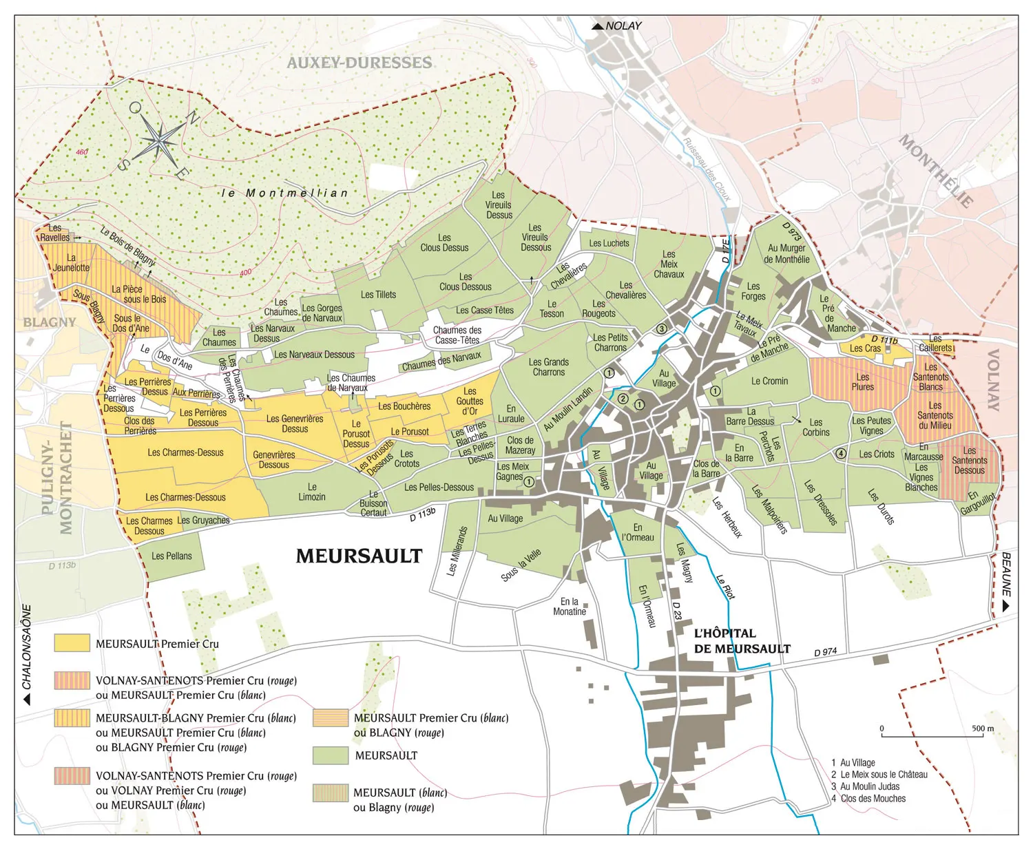 La Côte de Nuits Appellation des vins de Meursault
