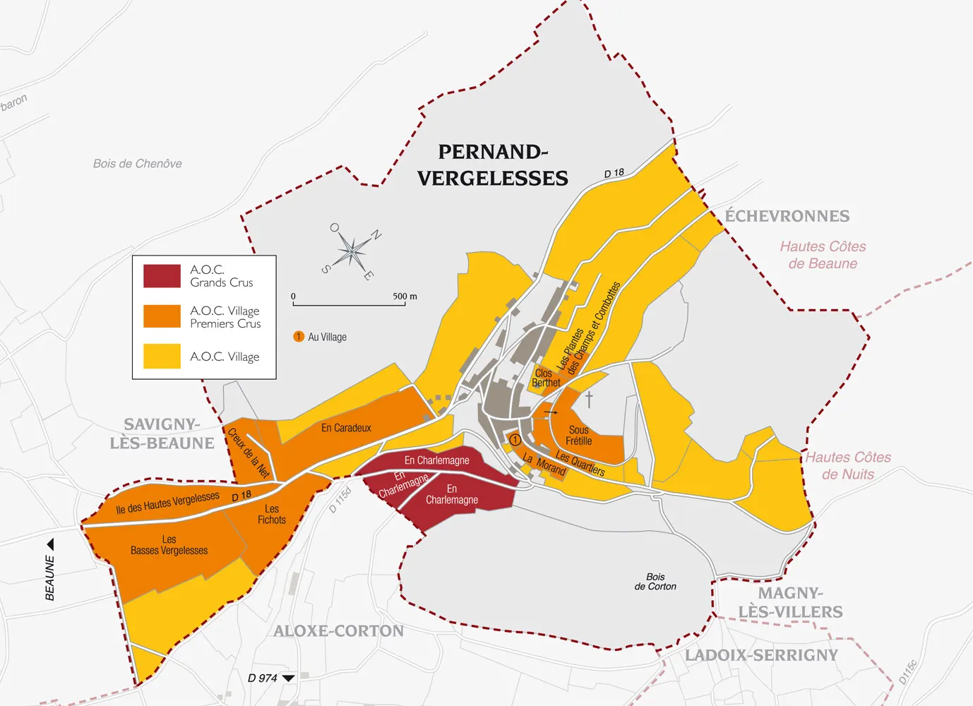 La Côte de Nuits Appellation des vins de Pernand-Vergelesses