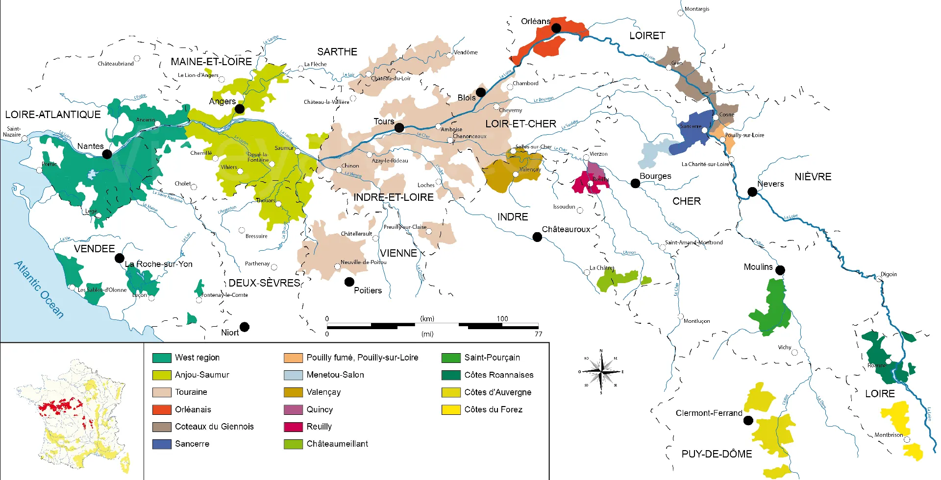 Les vins de la Vallée de la Loire