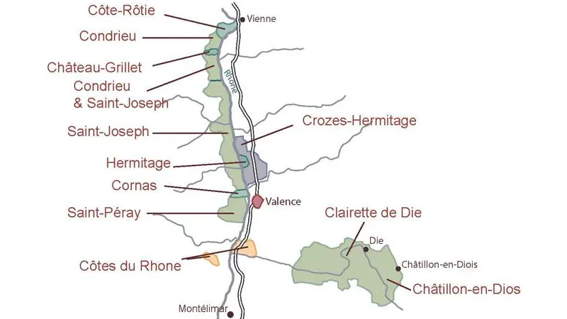 Les vins de la vallée nord du Rhône
